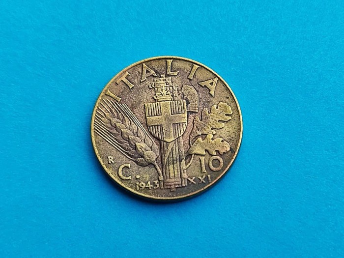 10 Centesimi1943 Italia-