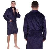 Halat de baie pentru barbati pana la genunchi, marimea L/XL, mov Household NewTrend