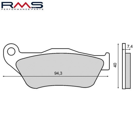 Set placute frana - MBK Sky Cruiser - Yamaha X-Max - YP R X-Max (06-09) 4T LC 125cc - YP R X-Max (05-09) 4T LC 250cc (RMS)