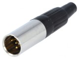 Mufă XLR mini 4 pini tată pentru lipire pe cablu