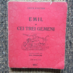 EMIL SI CEI TREI GEMENI de ERICH KASTNER , EDITIA A III A , 1945