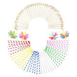 Cumpara ieftin Set 300 accesorii pentru cocktail, hartie, plastic, multicolor