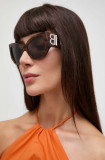 Cumpara ieftin Balenciaga ochelari de soare femei, culoarea maro, BB0322S