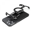 Husa magsafe metalica compatibila cu iphone 15 pro, flippy, clear case, aliaj de aluminiu, cu magnet, fara rama, antisoc, antizgariere, incarcare wire