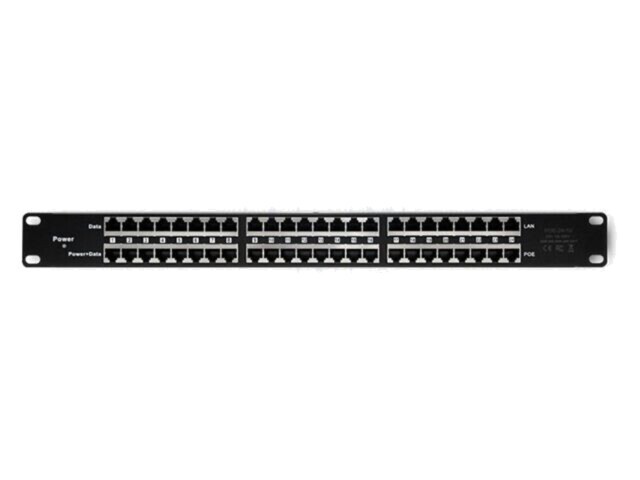 Patch Panel QOLTEC 24 Porturi RJ45 Negru RACK 54477