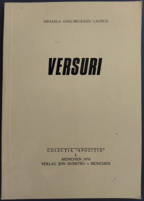 MIHAELA GHELMEGEANU LAUSCH - VERSURI (1976/MUNCHEN/400 ex./COLECTIA APOZITIA, I) foto
