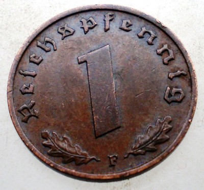 B.103 GERMANIA 1 REICHSPFENNIG 1939 F foto