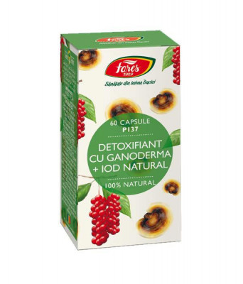 Detoxifiant cu Ganoderma si Iod Natural 60 capsule Fares foto