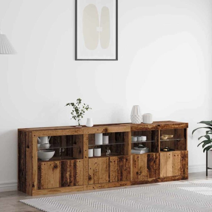 vidaXL Bufet Lemn vechi 202 x 37 x 67 cm Lemn compozit