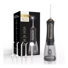 Irigator bucal portabil Smart F6, duș oral re&icirc;ncărcabil cu 5 capete, 3 niveluri de presiune, ideal pentru călătorii