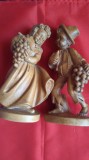 Set 2 sculpturi lemn masiv ,superbe, Europa