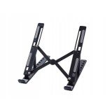 Suport tableta sau laptop, plastic ABS, reglaj 6 niveluri, negru