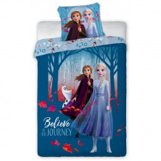 Lenjerie de pat Disney Frozen Journey, 2 Piese, 140A 200 cm, 70x90, 100% Bumbac