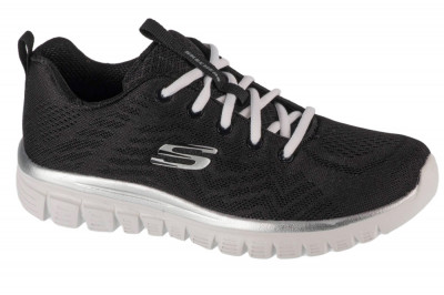 Pantofi pentru adidași Skechers Graceful - Get Connected 12615-BKW negru foto