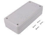 Carcasă universală ABS gri deschis 89mm x 189mm x 50mm
