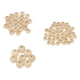 Mărgele Lemn, Natural, 3 Dimensiuni, Set 80 Bucăți, Oem
