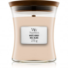 Woodwick White Honey Miel Blanc lumânare parfumată cu fitil din lemn 275 g