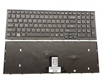 Tastatura laptop noua SONY VPC-EB Black Frame Black US foto