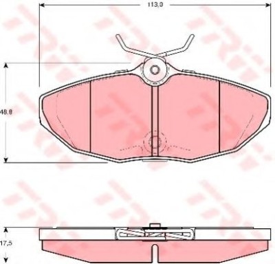 Set placute frana,frana disc JAGUAR S-TYPE (CCX) (1999 - 2009) TRW GDB1511 foto