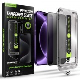Cumpara ieftin Folie de protectie Ecran Privacy Techsuit TitanGlass pentru Apple iPhone 18 Pro, Sticla Securizata, Full Glue
