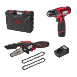 Set mini drujba si bormasina cu acumulator 2x2Ah Raider Pro
