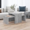 VidaXL Set măsuță de cafea, gri sonoma, 100x48x40 cm, lemn prelucrat 815547