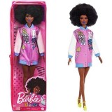 Barbie Fashionistas: Papusa prietena in palton cu model - Mattel