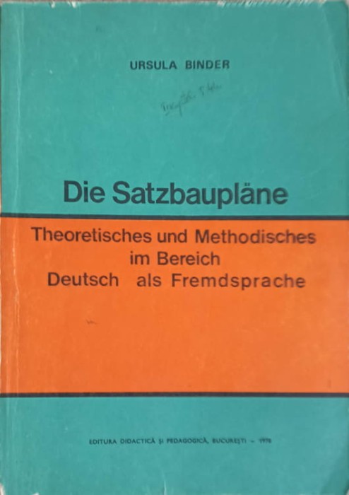 THEORETISCHES UND METHODISCHES IM BEREICH. DEUTSCH ALS FREMDSPRACHE-URSULA BINDER-243480