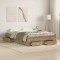 vidaXL Cadru de pat cu sertare cu sertar stejar artizanal 120 x 190 cm 3333979