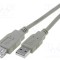 Cablu USB 2.0 A soclu - A mufă 1,5m gri PVC VCOM