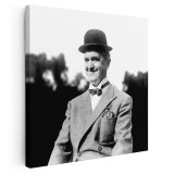 Tablou Stan Laurel din Stan si Bran, actor, alb, negru 1550 Tablou canvas pe panza CU RAMA 100x100 cm