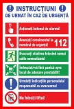 Placuta pentru informatii de urmat in caz de urgenta