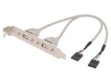 Adaptor brățară USB 2.0 nichelat 0,25m bej Fire: Cu