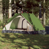 VidaXL Cort de camping cupolă 3 persoane, setare rapidă, verde
