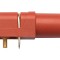 Soclu Banană 4mm 24A 1kV Roșu Aurit PCB Poliamidă