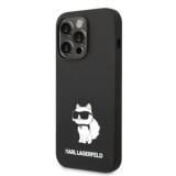 Husa Karl Lagerfeld Liquid Silicone Choupette NFT iPhone 14 Pro Max Black