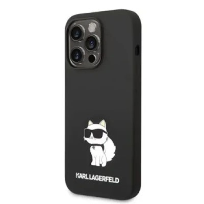 Husa Karl Lagerfeld Liquid Silicone Choupette NFT iPhone 14 Pro Max Black foto
