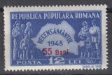 ROMANIA 1952 LP 297 RECENSAMANTUL SUPRATIPAR MNH, Nestampilat