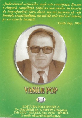 Romania, Vasile Pop, calendar de buzunar, 2008 foto