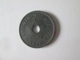 Belgia 50 Centimes 1918 aUNC zinc