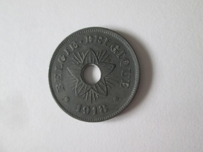 Belgia 50 Centimes 1918 aUNC zinc foto