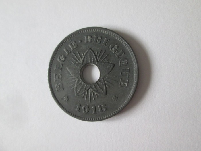 Belgia 50 Centimes 1918 aUNC zinc
