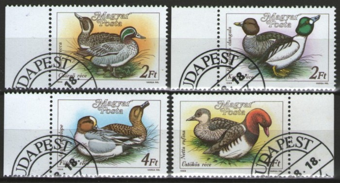 Ungaria 1988 - rate, serie scurta stampilata