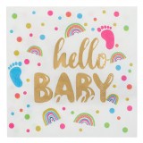 șervețele de Masă Party Deco, Unisex, 33x33cm, 2 Straturi, Set 12 Bucăți, Multicolor
