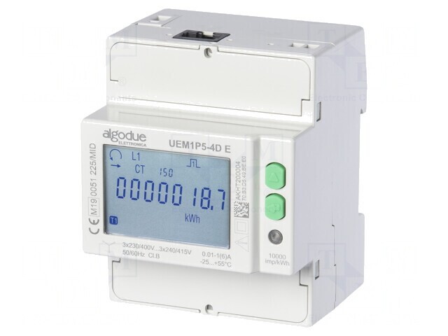 Contor digital montare șină DIN 3-fazat LCD