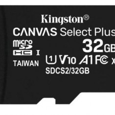 Card de memorie MicroSD Kingston Canvas Select Plus, 32GB, UHS-I, Class 10 + Adaptor SD