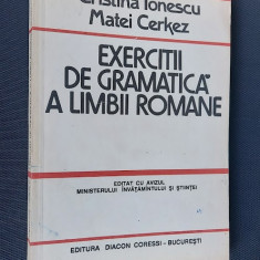 Exercitii de gramatica a limbii romane - Cristina Ionescu,Matei Cerkez