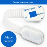 Set 6 bucati sisteme de siguranta copii ajustabile, blocare sertare, dulap, frigider, WC, adeziv puternic, lungime 19 cm, alb, BZRSH&reg;