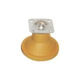 Picior mobila cu placa, reglabil, conic, mustar, 65 mm, 4 buc / set