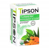Ceai Eco turmeric &amp; peppermint clove, 25 plicuri, Tipson